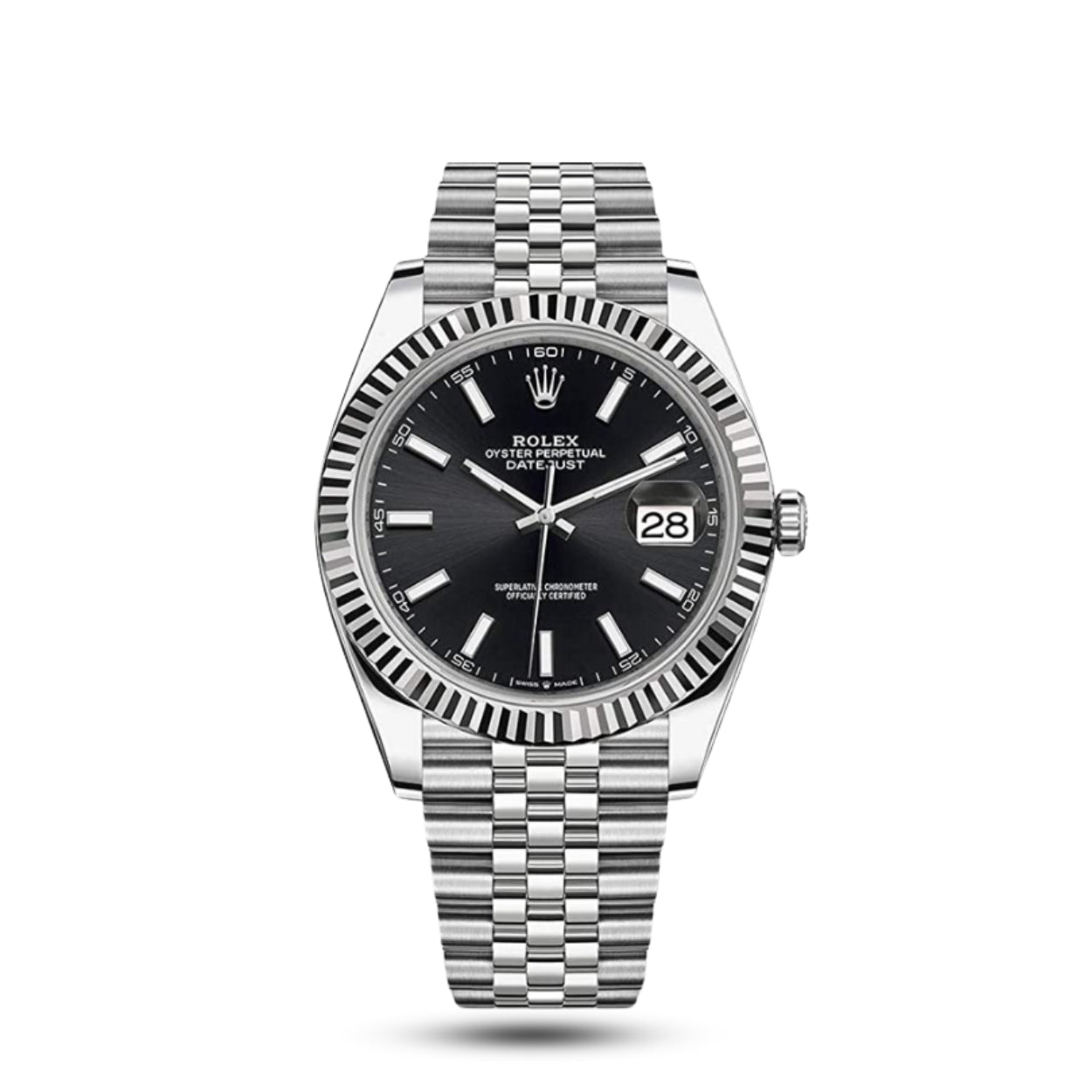 Rolex Datejust Black Dial Jubilee