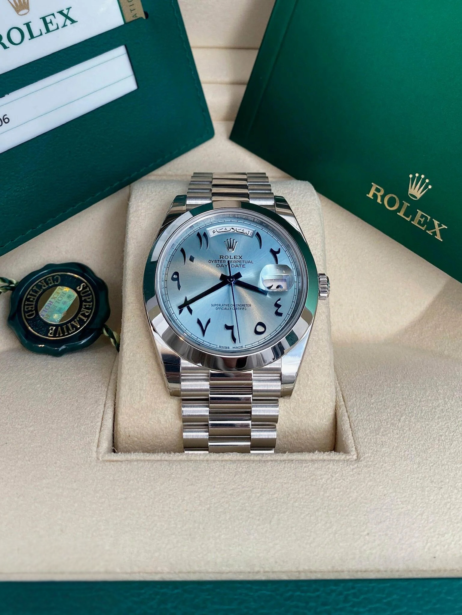 Rolex Day-Date Ice blue Hindu Arabic