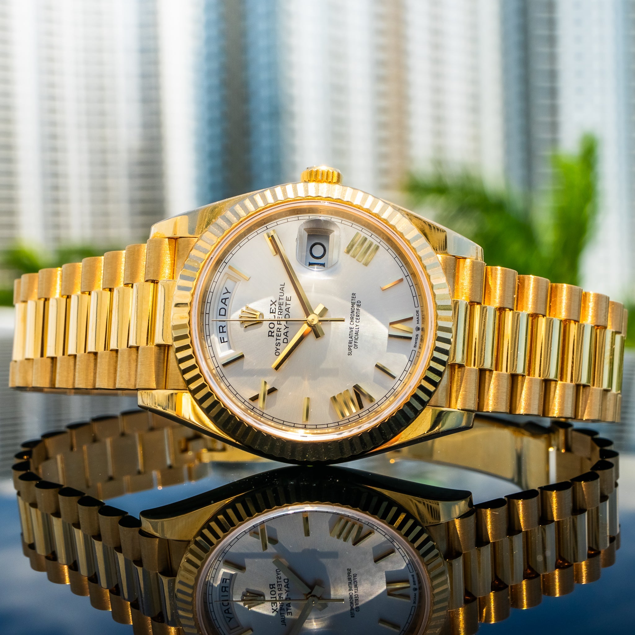 Rolex Day-Date or jaune 18 ct