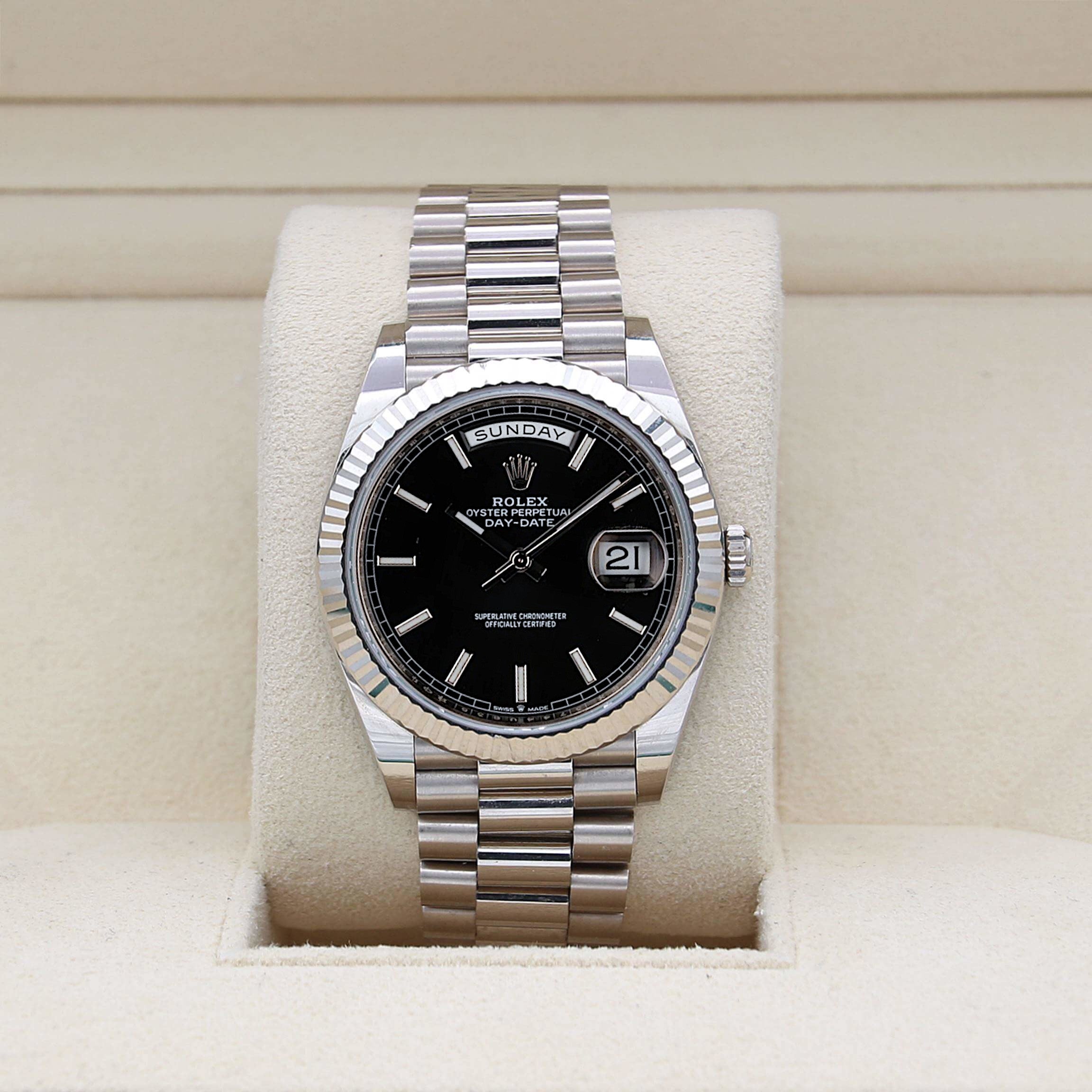 Rolex Day-Date Black Dial - Full Set