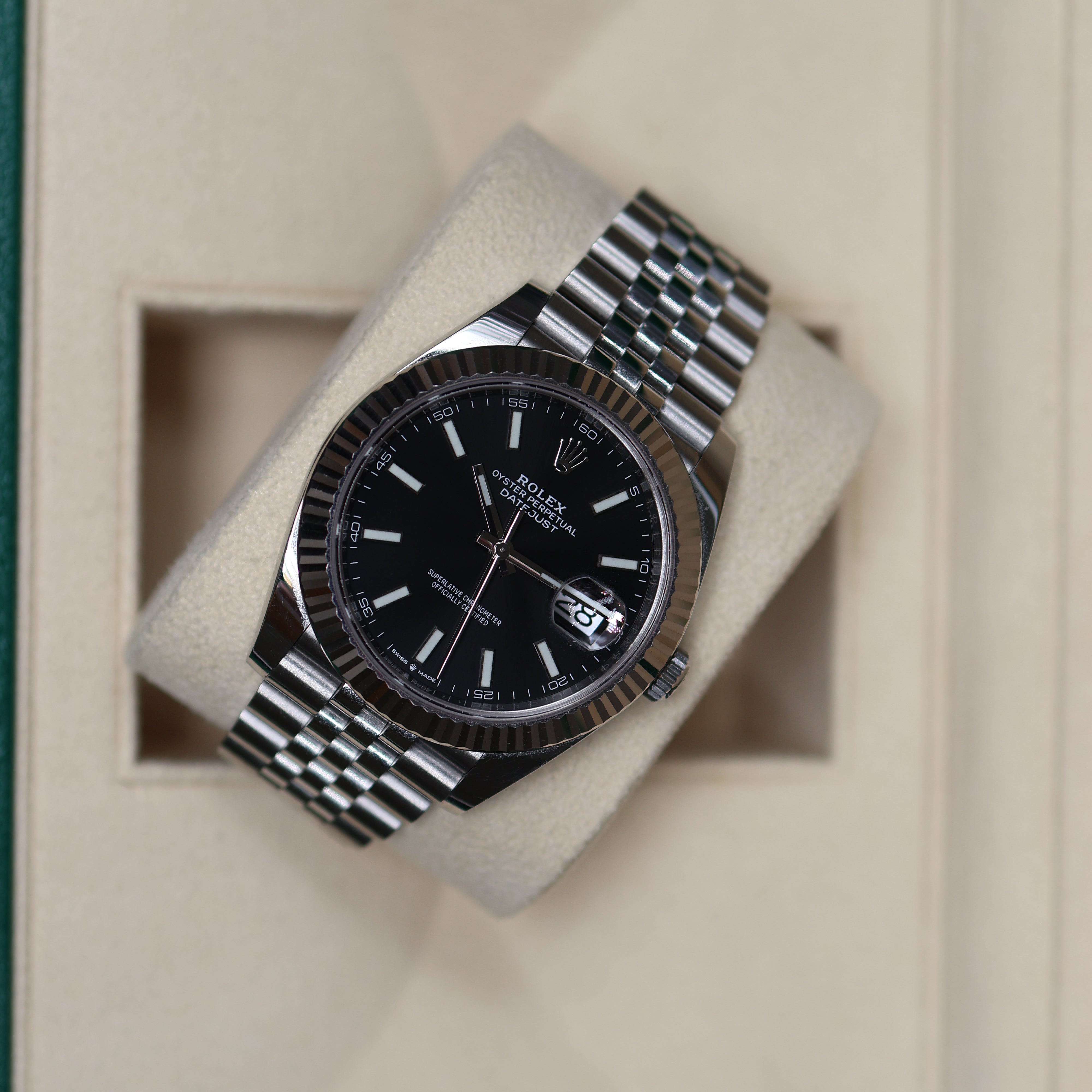 Rolex Datejust Black Dial Jubilee