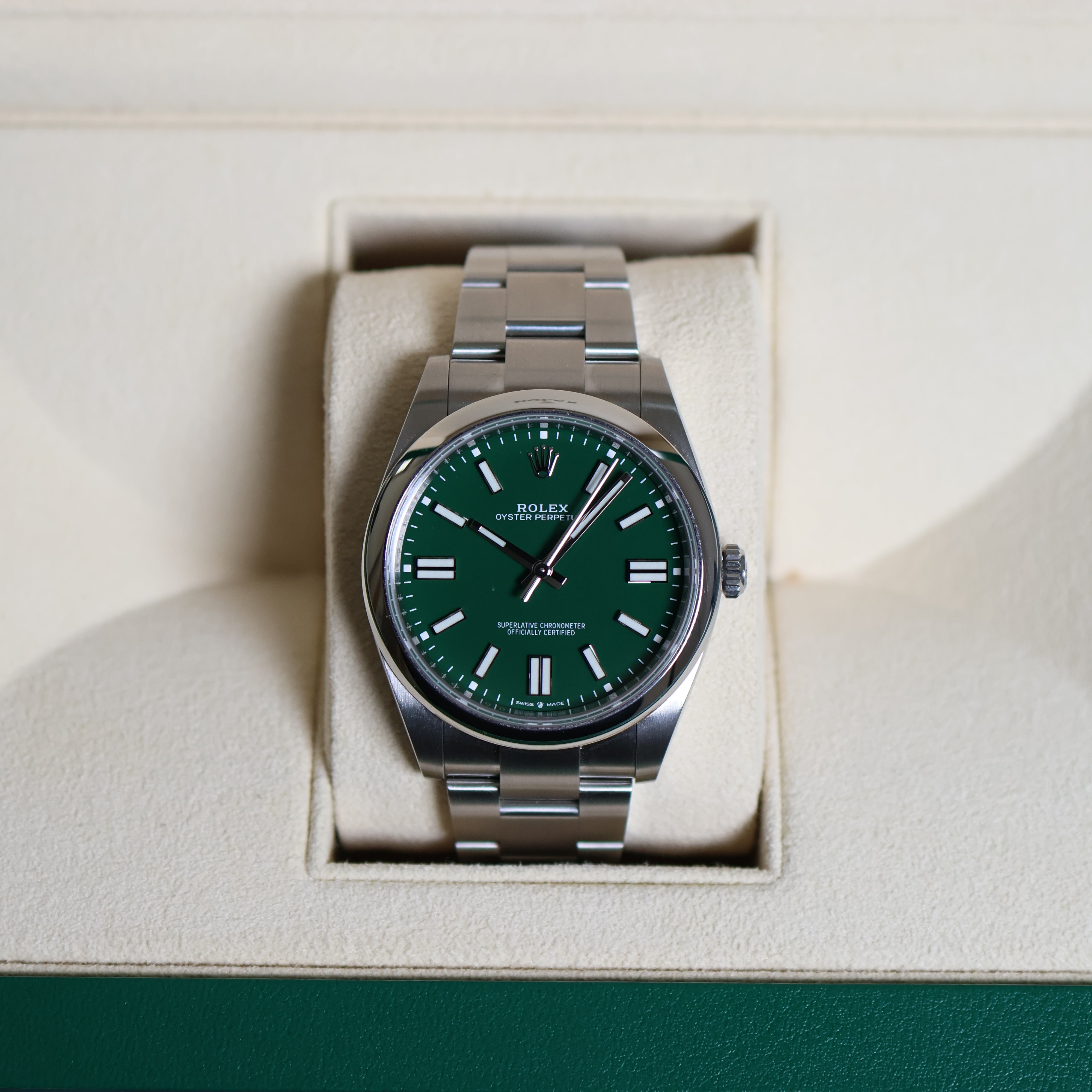 Rolex Oyster Perpetual Green Dial