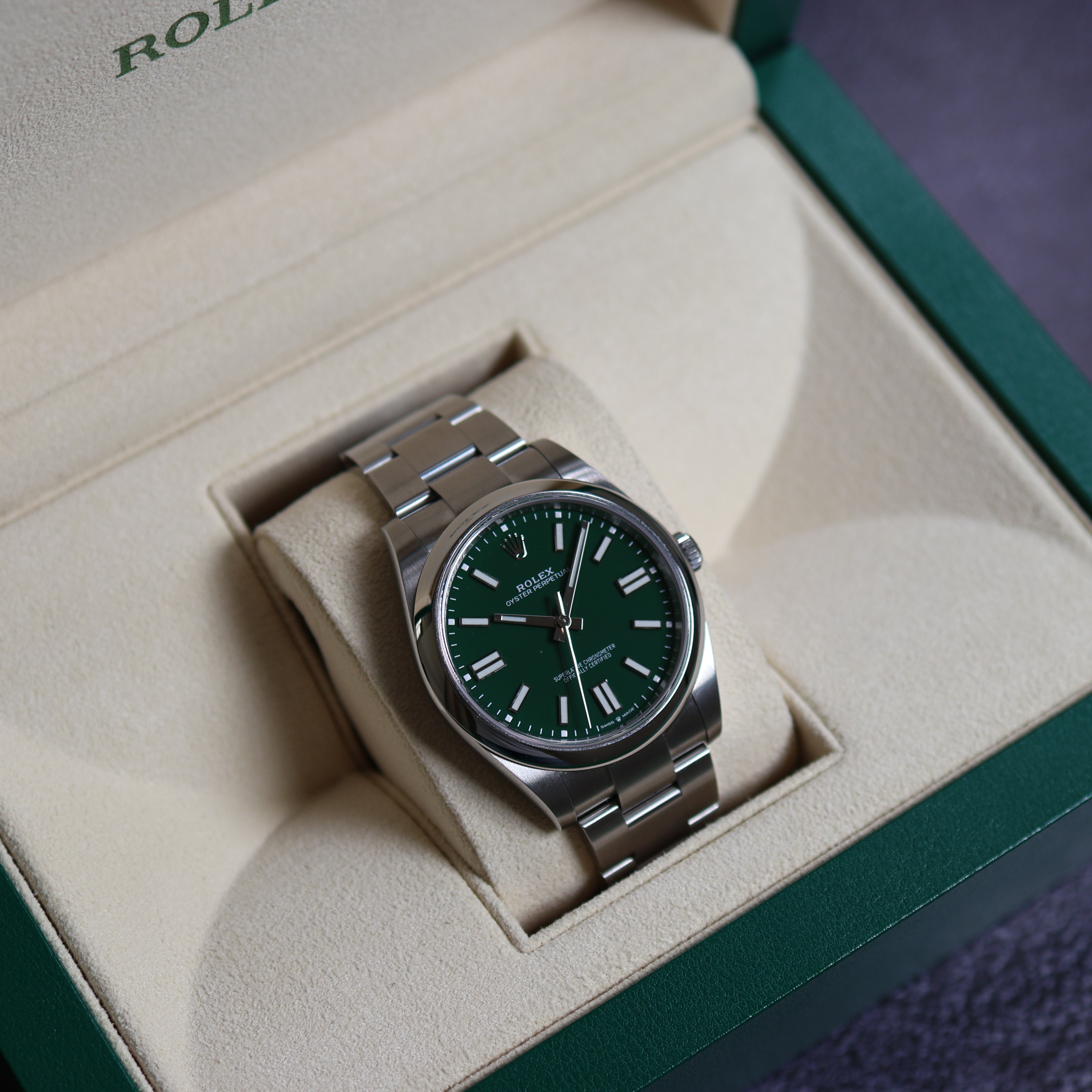 Rolex Oyster Perpetual Green Dial