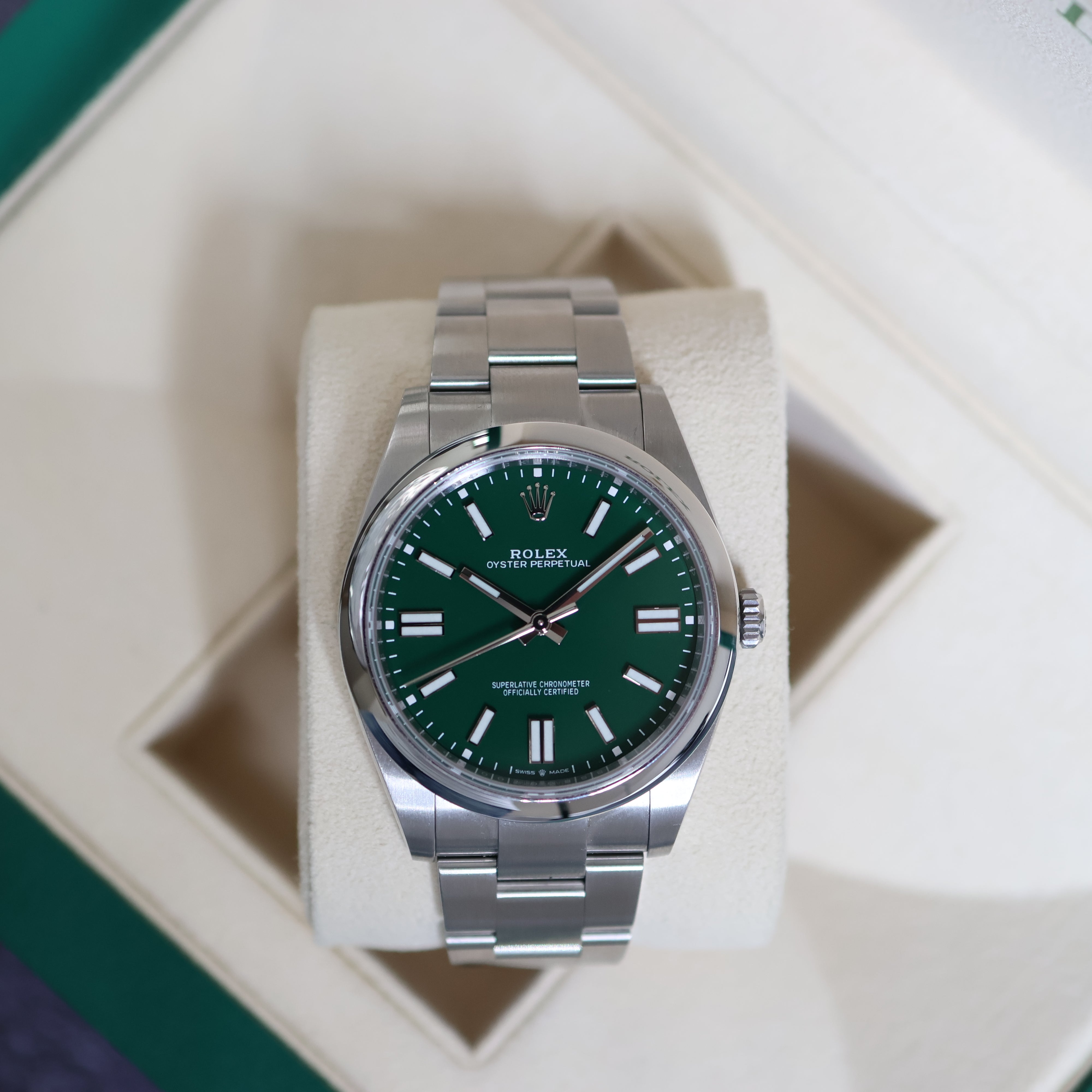 Rolex Oyster Perpetual Green Dial
