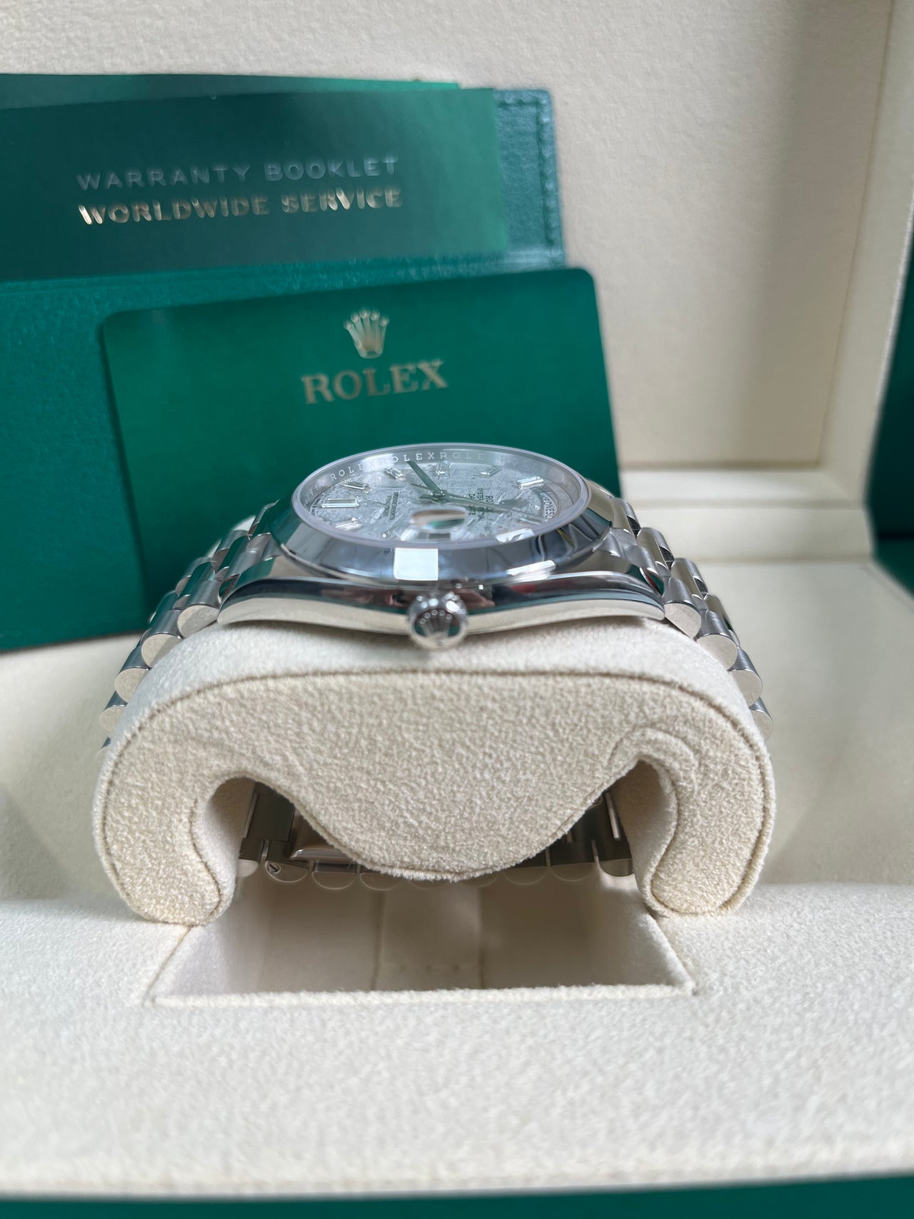 rolex day-date platinum meteorite