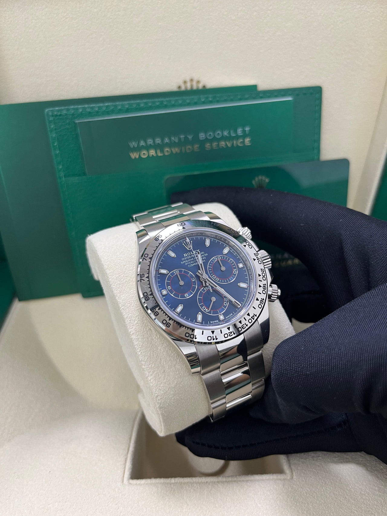 Rolex Daytona Blue Dial White Gold