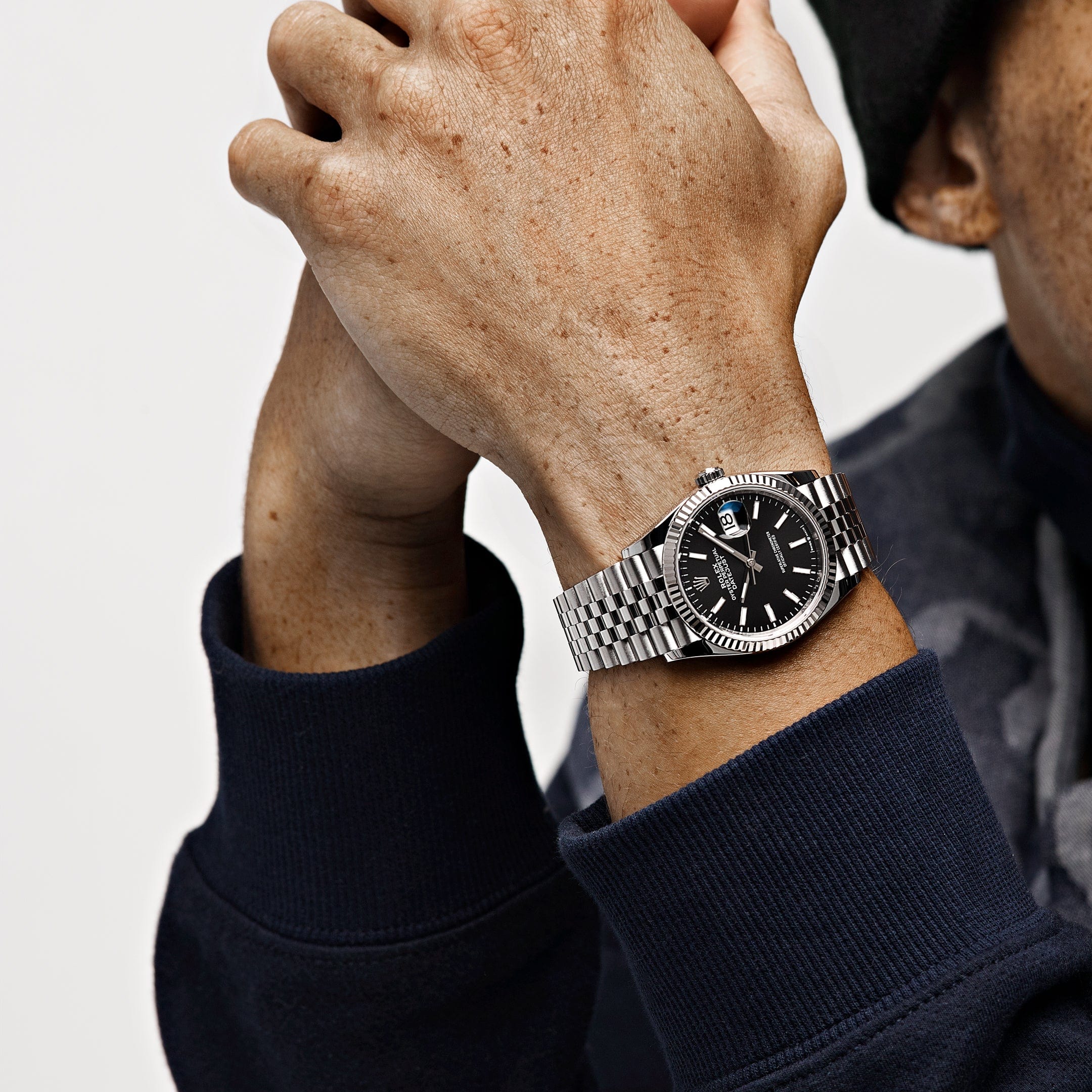 Rolex Datejust Black Dial Jubilee