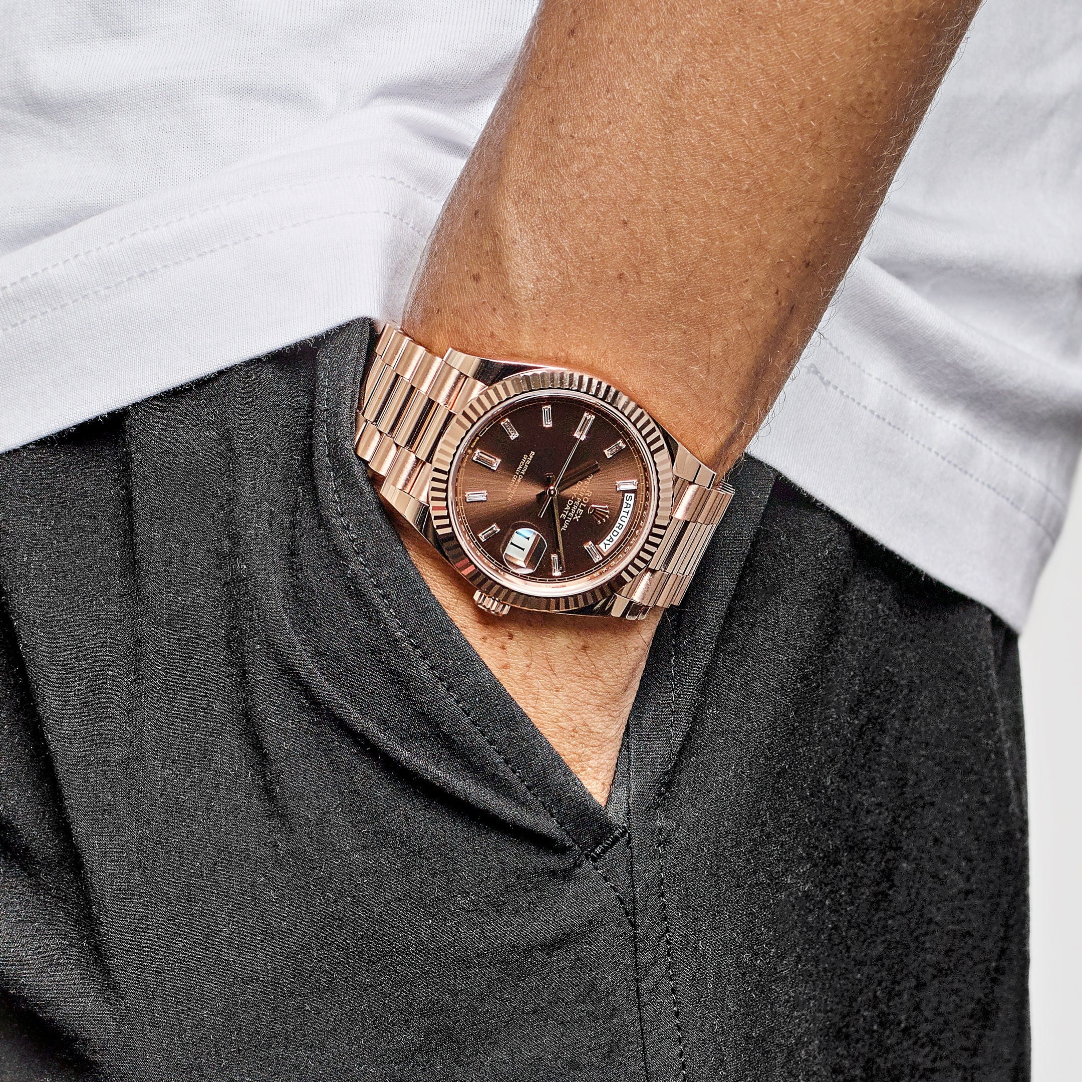 Rolex Day-Date chocolat