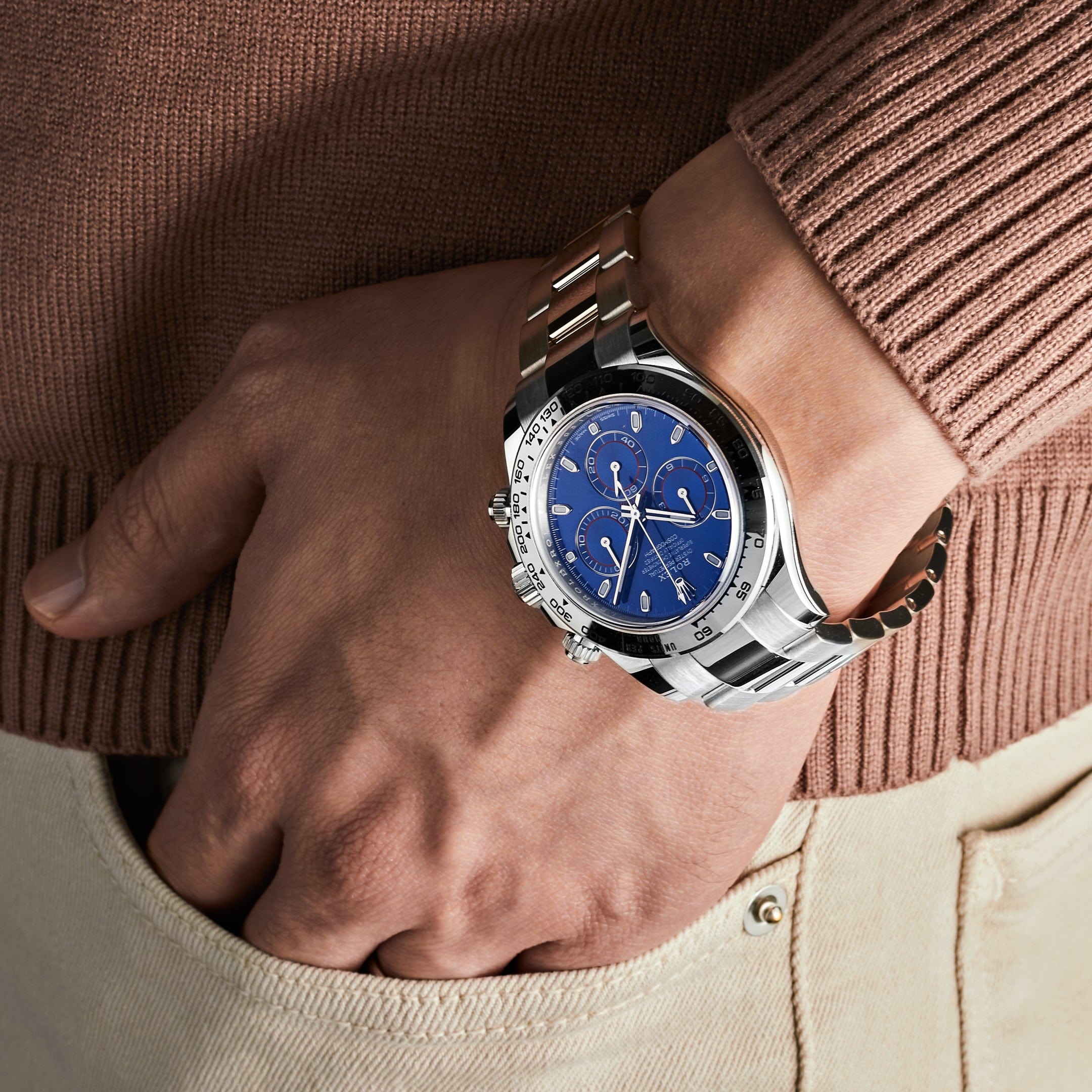 Rolex Daytona Blue Dial White Gold
